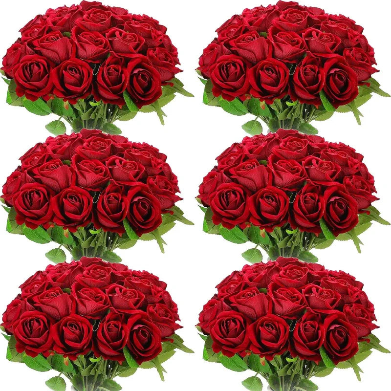 Lot de 10 Roses Artificielles pour Décoration de Mariage