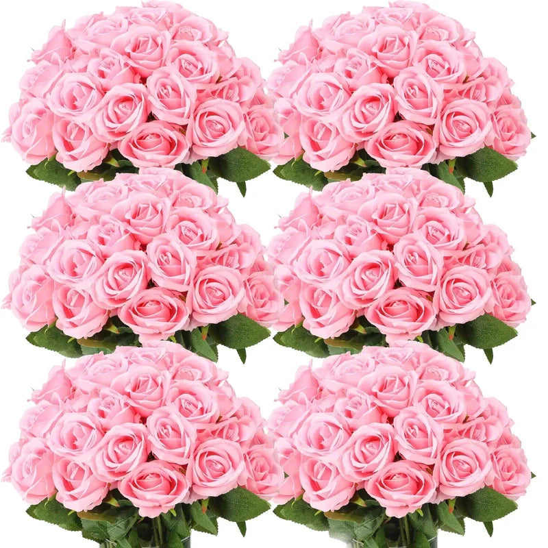 Lot de 10 Roses Artificielles pour Décoration de Mariage