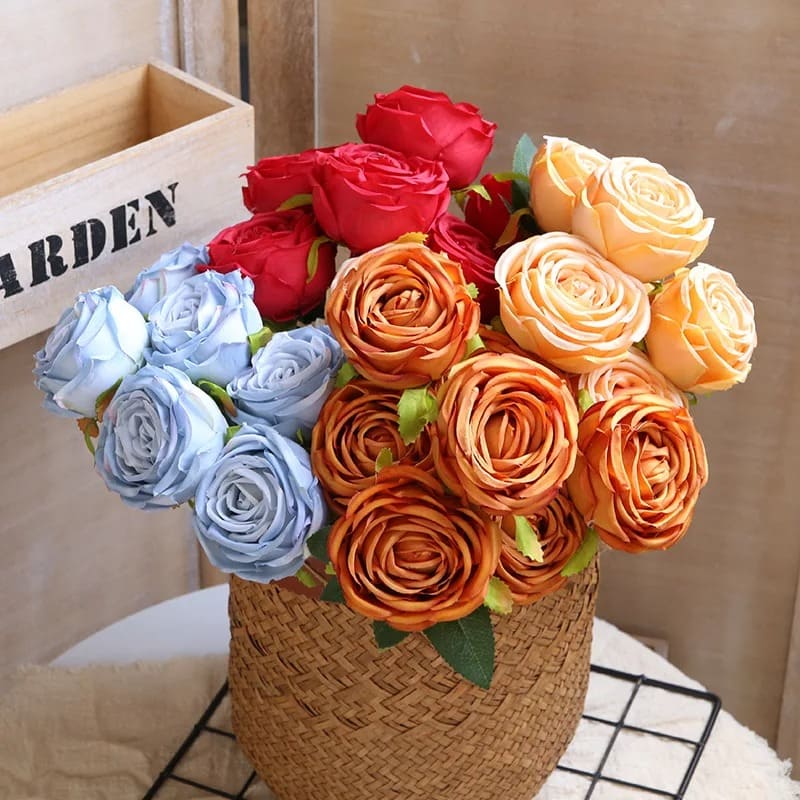 Roses Artificielles Blanches