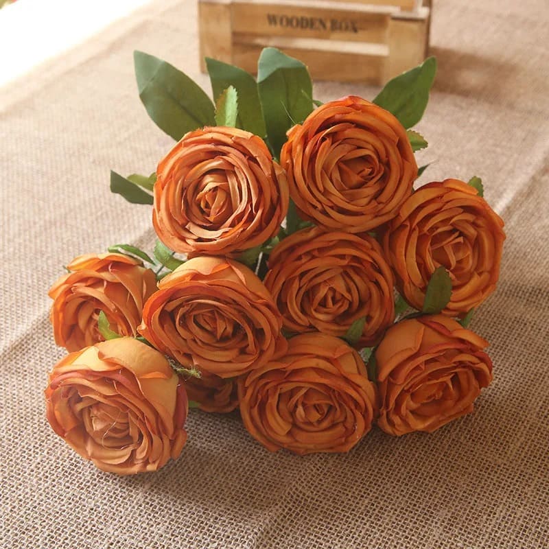 Roses en Soie Rouge