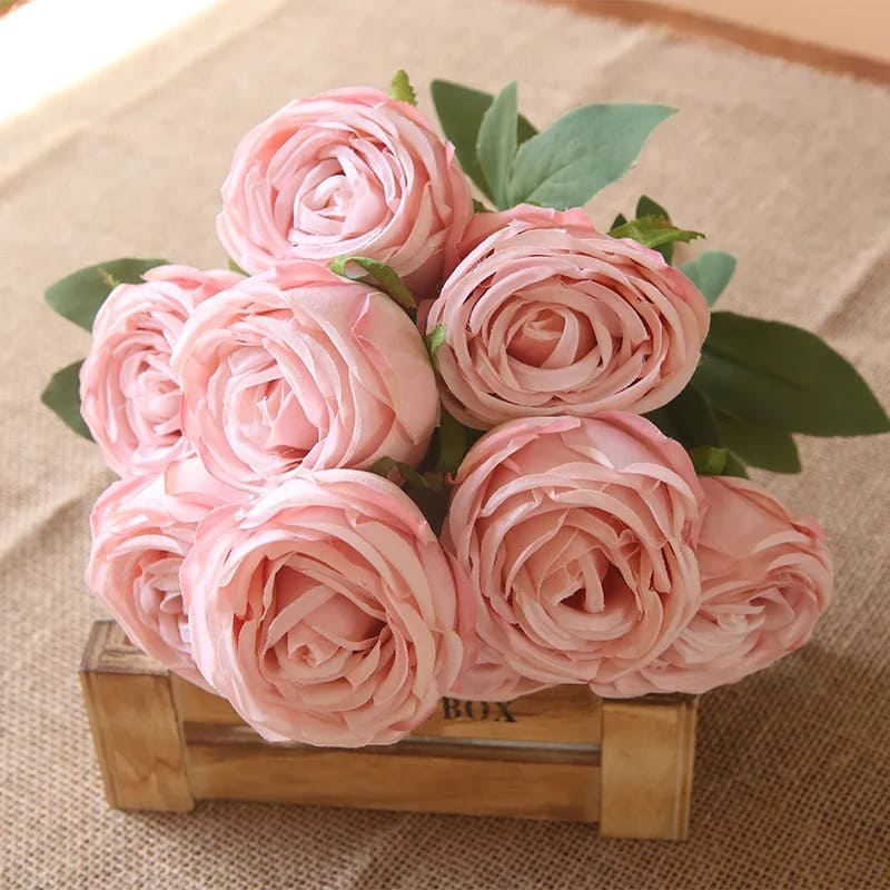 Roses en Soie Rouge