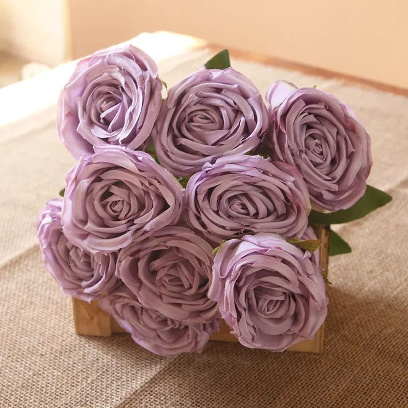Roses en Soie Rouge