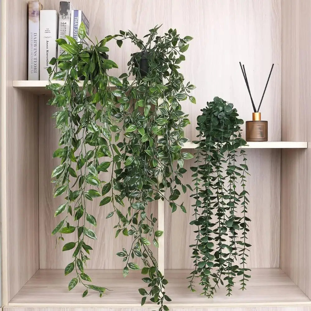 Grand Lierre Artificiel Foncé Tombant avec pot 90cm