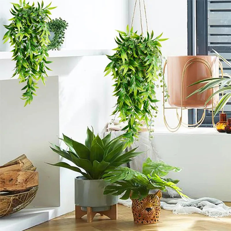 Feuilles de Bambou Artificielles Tombantes 80cm