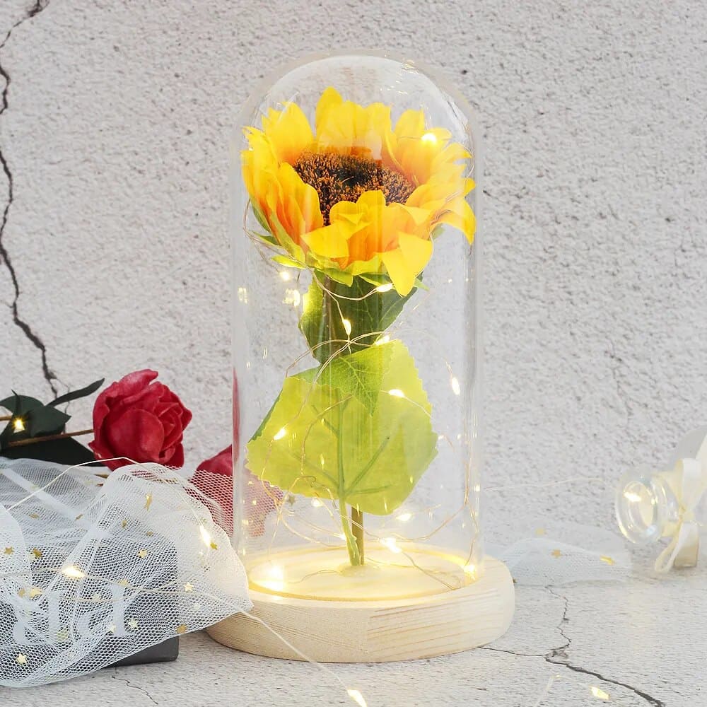 Cloche en Verre pour Tournesol Éternel