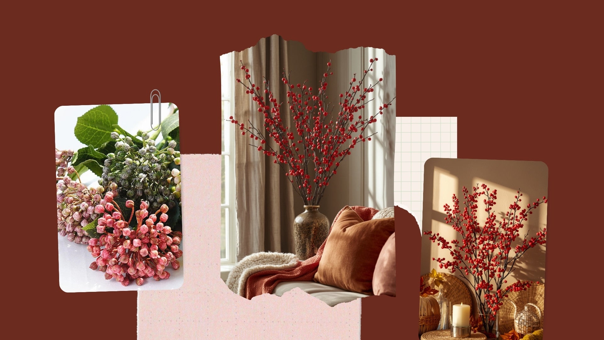 Branche Baies Artificielles ambiance automnale