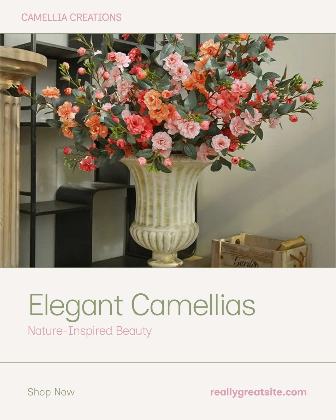 Branche Camélia Artificiel détail produit