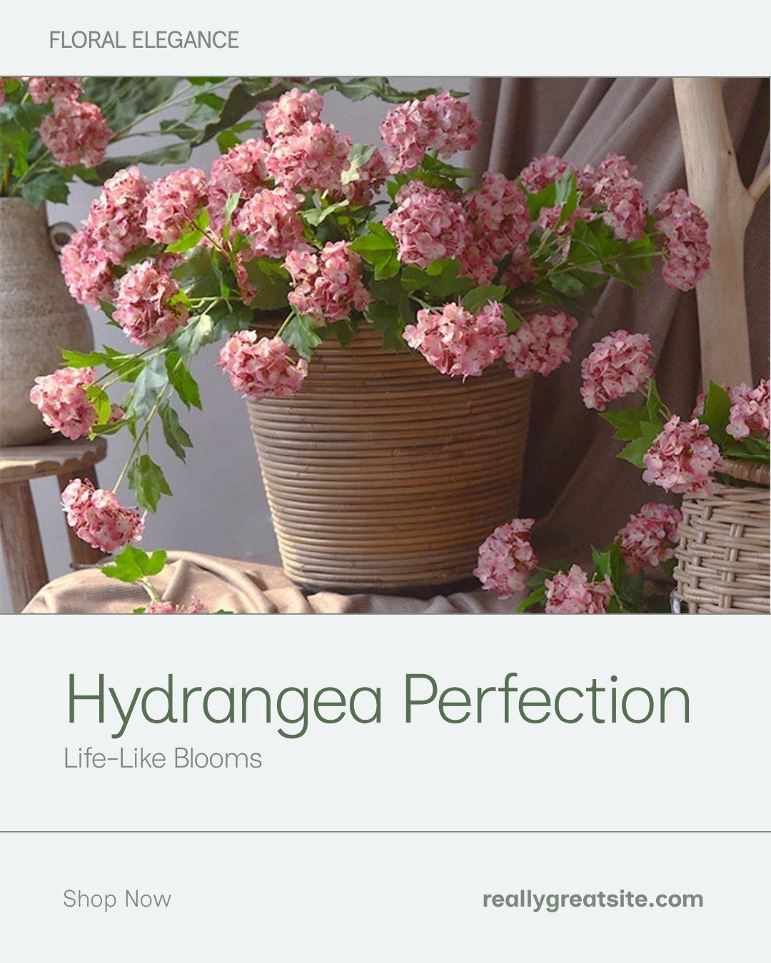 Hortensia Artificiel détail pétales