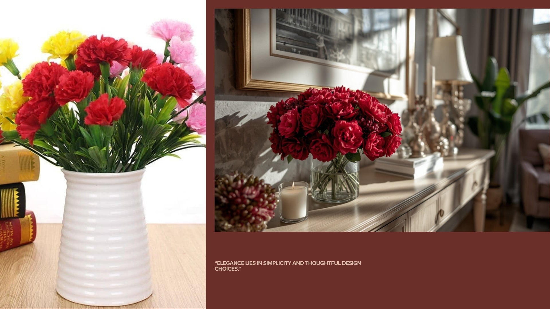 Œillets Artificiels décoration élégante après